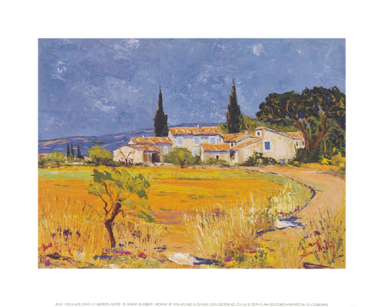 Vieux Mas dans le Luberon by Ernest Audibert Wall Art Décor 9 1/2 x 11 3/4 Art Print
